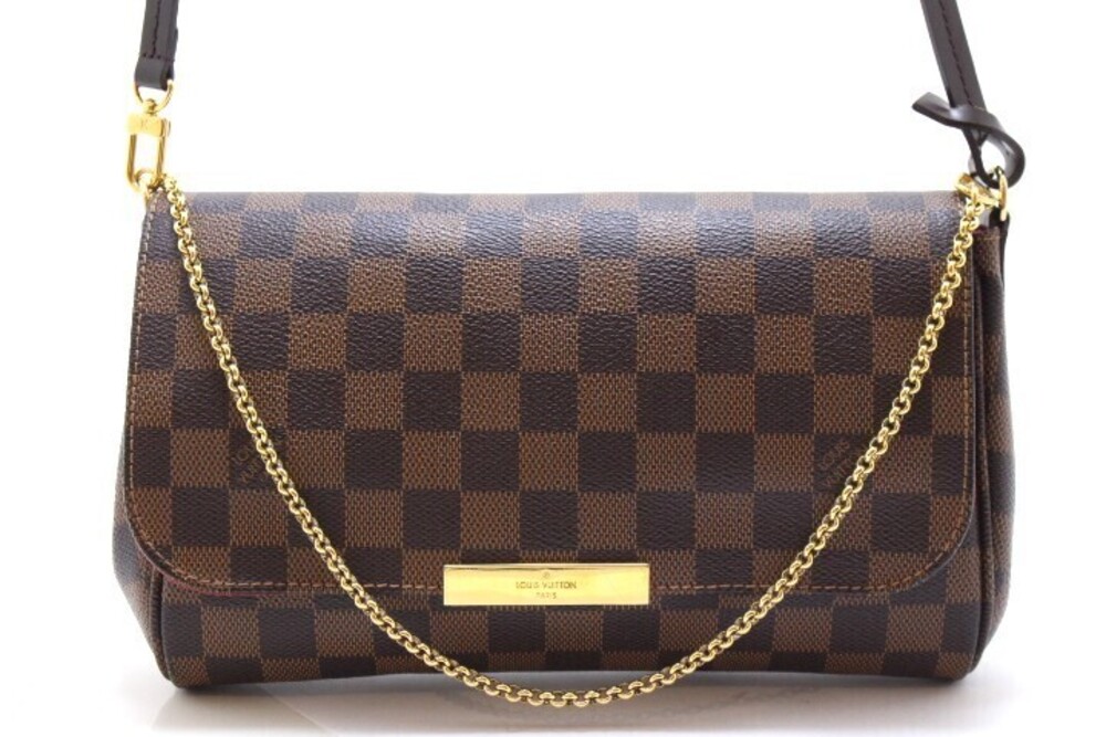 LOUIS VUITTON Favorite Damier Shoulder Bag Canvas